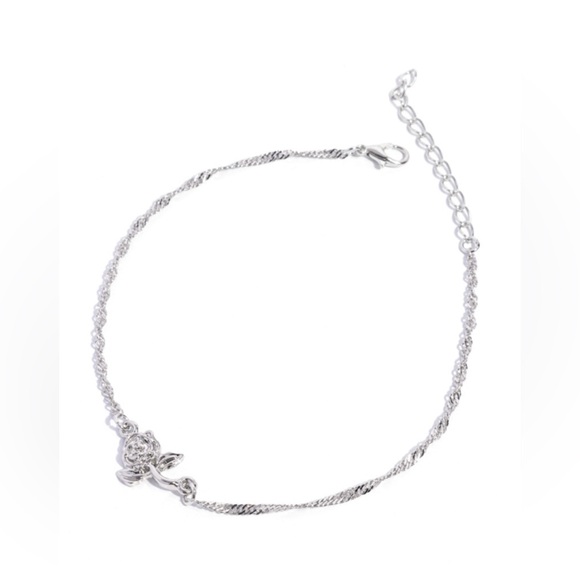 Rose Review - Silver Anklet - Picture 2 of 2